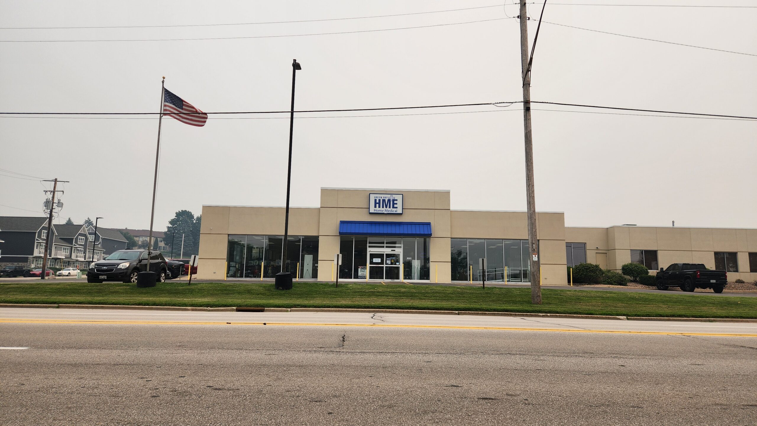 Photo of HME Home Medical taken on a day with poor air quality due to smoke